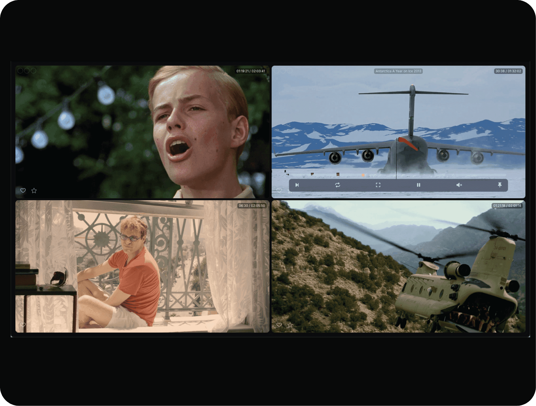 VidVana multi-video grid playback showing multiple videos playing simultaneously